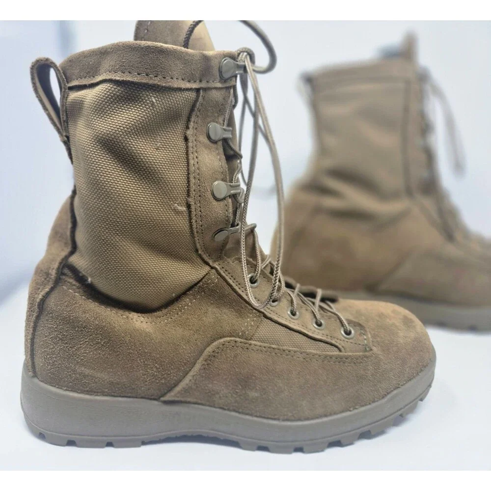 US Army McRae Footwear HW-FR BOOT Size 10.5W Hot Weather Combat Boots Desert Tan